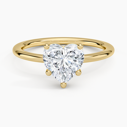 Gwen Perfect Fit Solitaire Ring - Heart Cut Center Stone