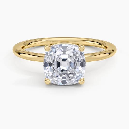 Gwen Perfect Fit Solitaire Ring - Old Mine Cut Center Stone