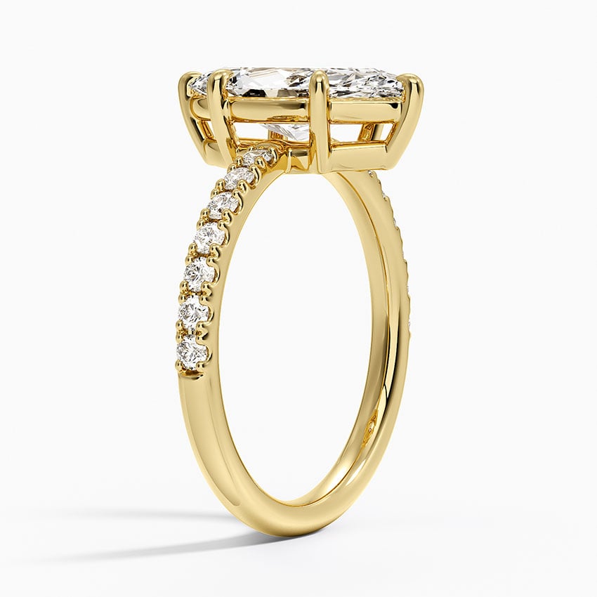 Dara Low-Profile Diamond Ring - Marquise Center Stone