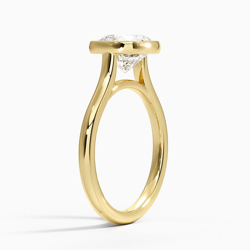 Luna 2mm Bezel Ring - Cushion Cut Center Stone