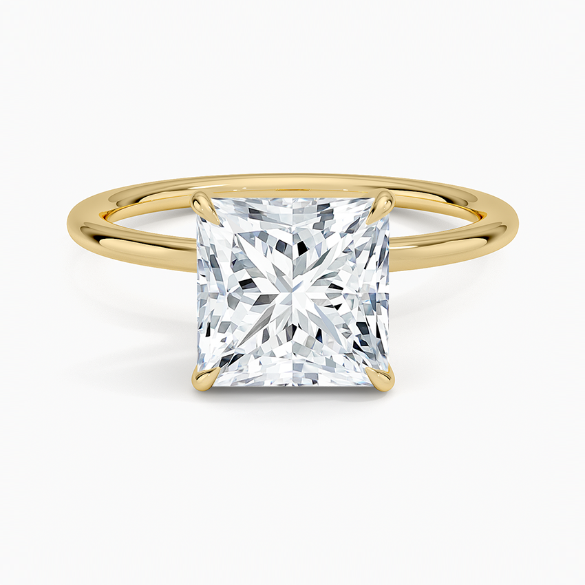 Entwined Solitaire Ring - Princess Cut Center Stone
