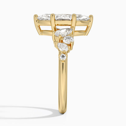 Olivetta Tapered Diamond Ring (1/2 ct. tw.) - Marquise Cut Center Stone