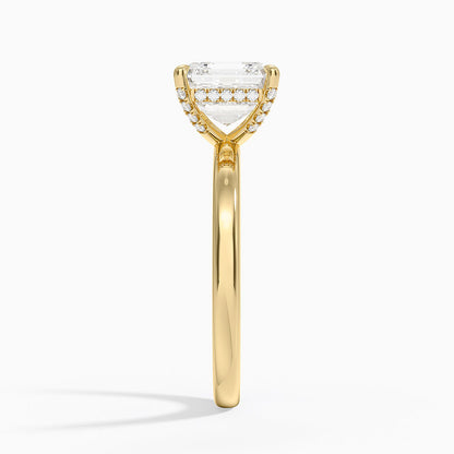 Lumiere 2mm Diamond Ring (1/8 ct. tw.) - Asscher Cut Center Stone