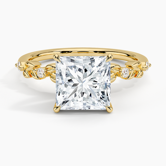Briar Diamond Ring - Princess Cut Center Stone