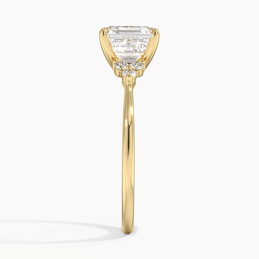 Melody Diamond Ring - Asscher Cut Center Stone