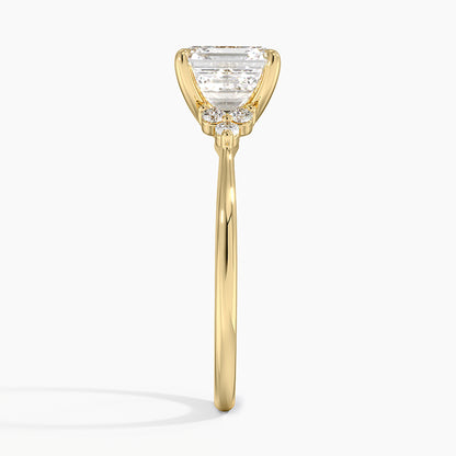 Melody Diamond Ring - Asscher Cut Center Stone