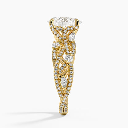 Grand Secret Garden Diamond Ring - Oval Center Stone