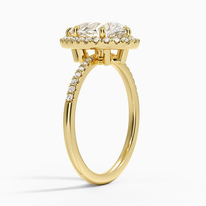 Cambria Halo Diamond Ring - Pear Center Stone