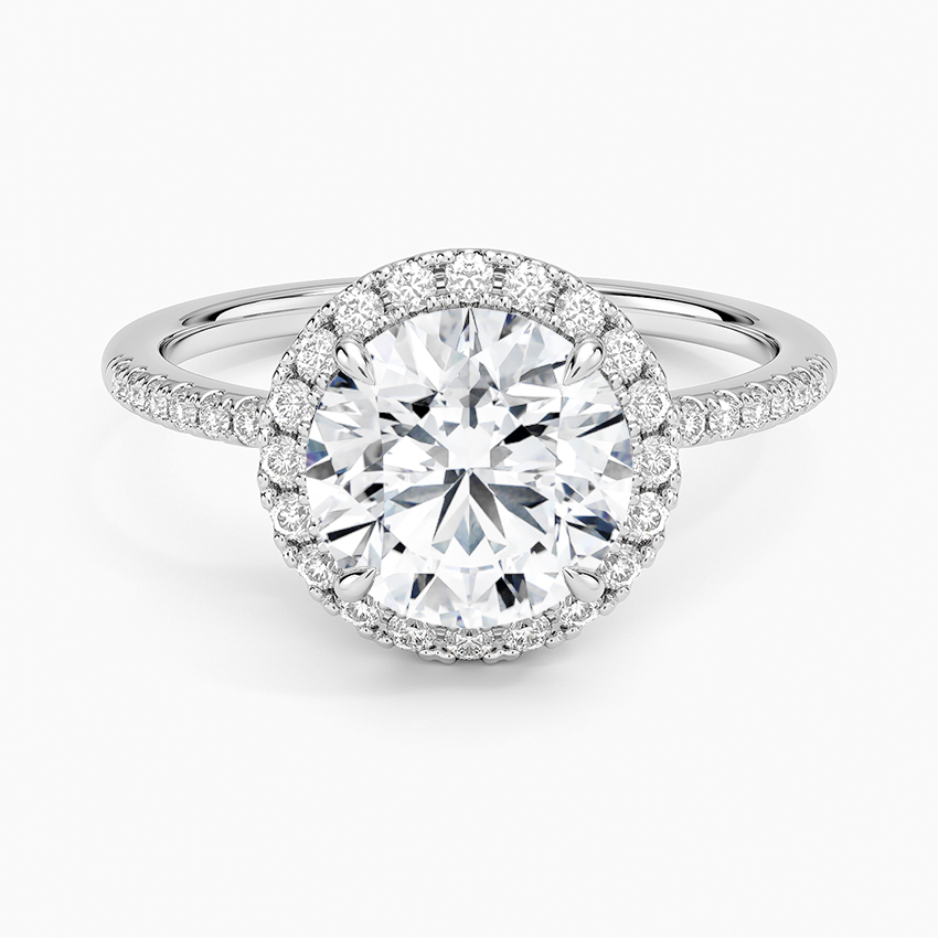 Cambria Halo Diamond Ring - Round Center Stone