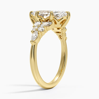 Nadia Taper Diamond Ring - Marquise Center Stone