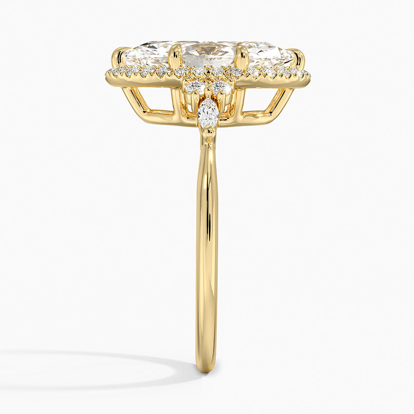 Nadia Halo Diamond Ring (1/4 ct. tw.) - Marquise Cut Center Stone