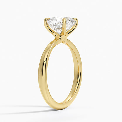 Freesia 2.7mm Solitaire Ring - Cushion Cut Center Stone