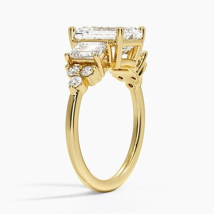 Sabine Cluster Diamond Ring (1 ct. tw.) - Emerald Cut Center Stone