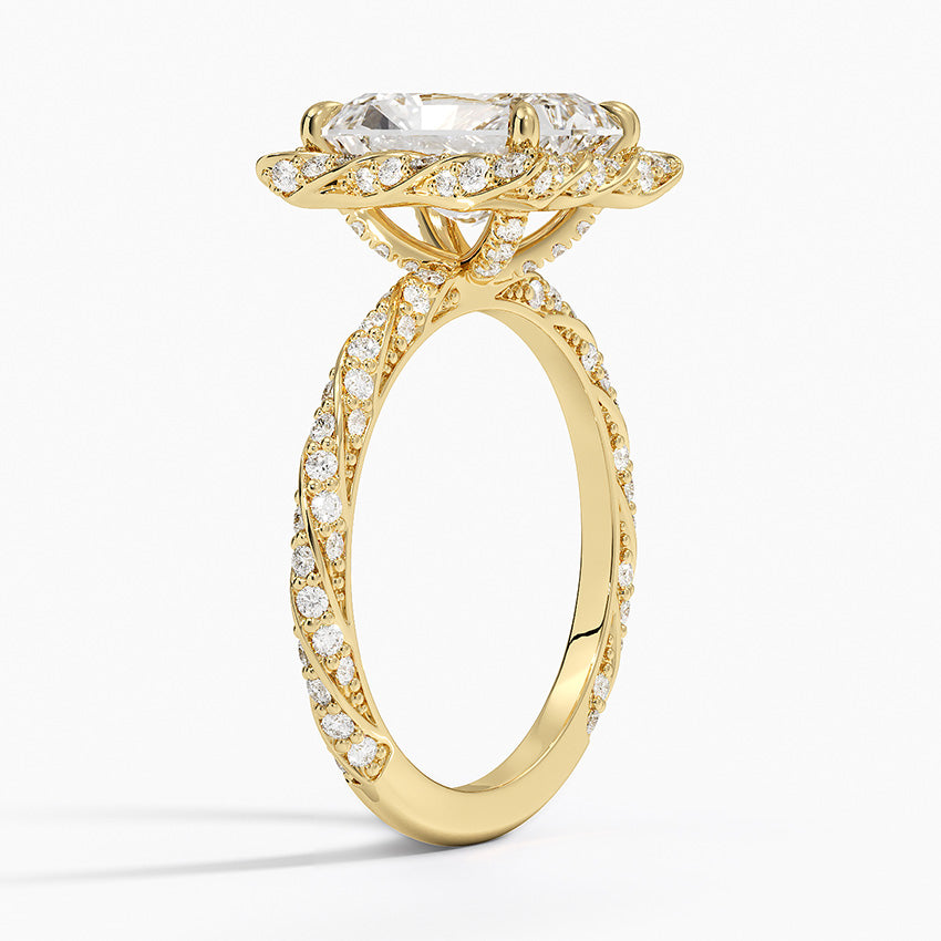 Nova Halo Diamond Ring (1/2 ct. tw.) - Radiant Cut Center Stone