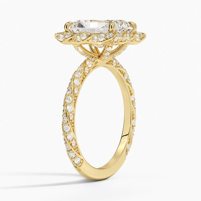 Nova Halo Diamond Ring (1/2 ct. tw.) - Radiant Cut Center Stone