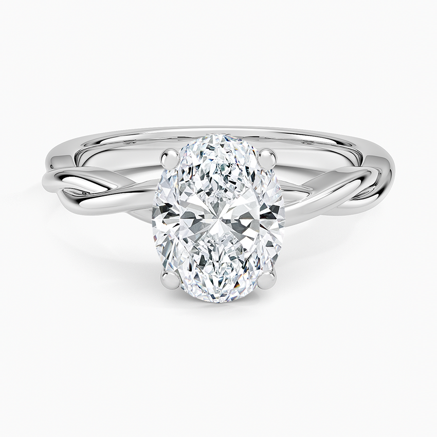 Twisted Vine Solitaire Ring - Oval Center Stone