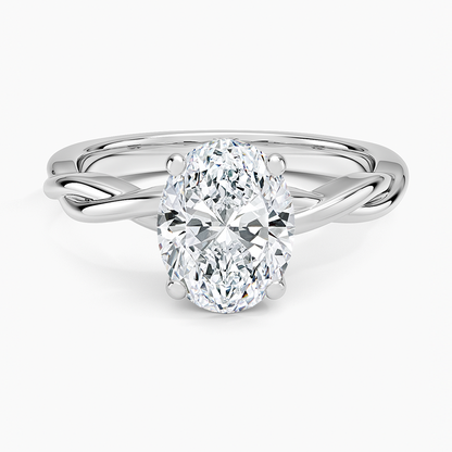 Twisted Vine Solitaire Ring - Oval Center Stone