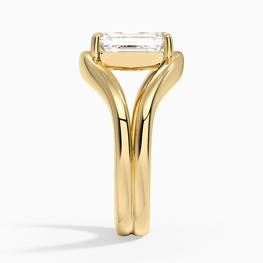 Frame Solitaire Ring - Emerald Cut Center Stone