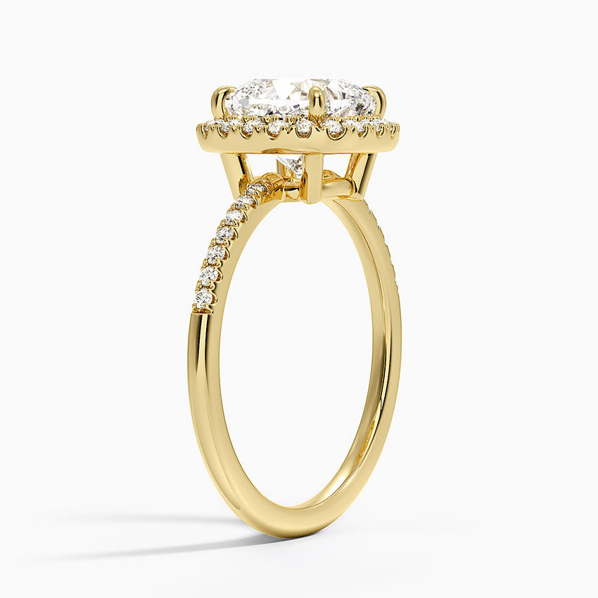 Cambria Halo Diamond Ring - Cushion Cut Center Stone