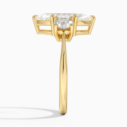 Luxe Selene Three Stone Diamond Ring (2/3 ct. tw.) - Marquise Center Stone