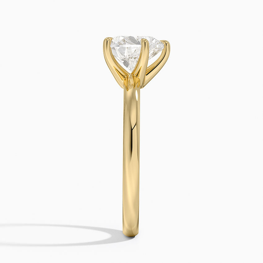 Fairmined 2mm Six-Prong Solitaire Ring - Heart Center Stone