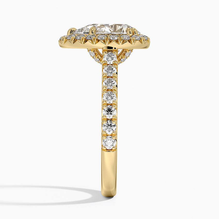 Sienna Halo Half Coverage Diamond Ring (2/3 ct. tw.) - Pear Center Stone