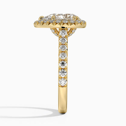 Sienna Halo Half Coverage Diamond Ring (2/3 ct. tw.) - Pear Center Stone