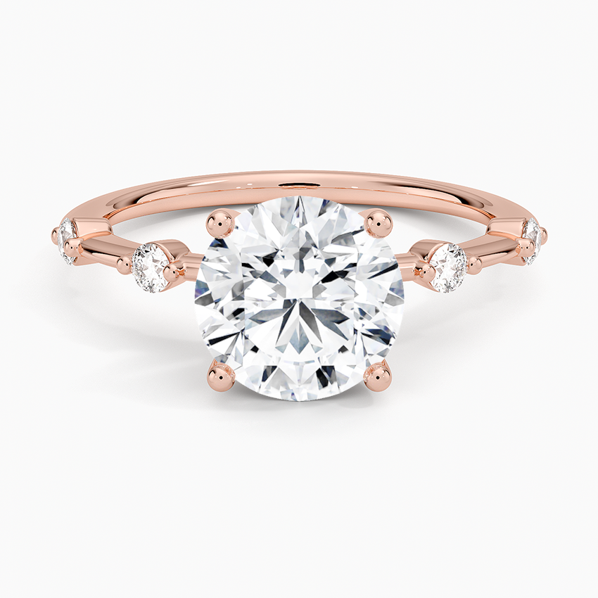 Aimee 1.4mm Diamond Ring - Round Center Stone