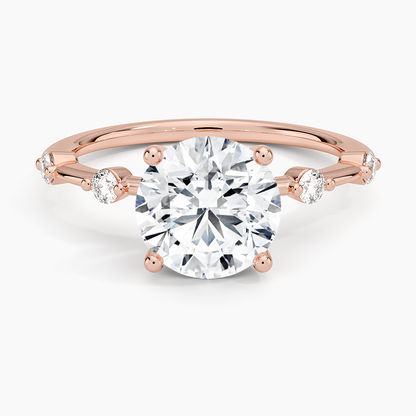 Aimee 1.4mm Diamond Ring - Round Center Stone