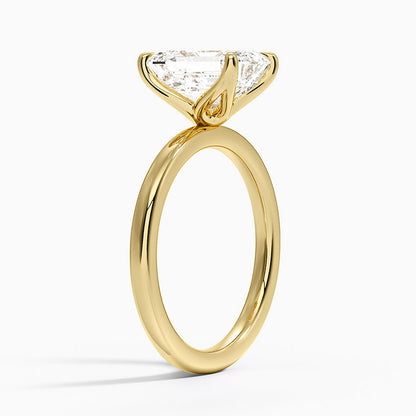 2mm Petite Elodie Perfect Fit Solitaire Ring - Emerald Cut Center Stone