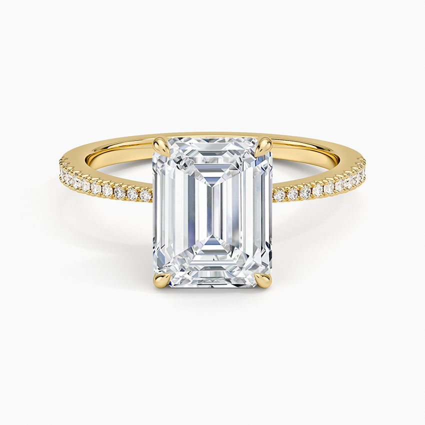 Elena Diamond Ring - Emerald Cut Center Stone