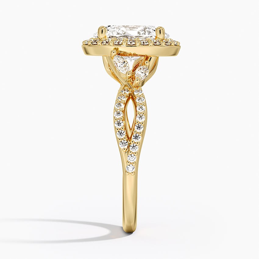 Luxe Willow Halo Diamond Ring (2/5 ct. tw.) - Oval Center Stone
