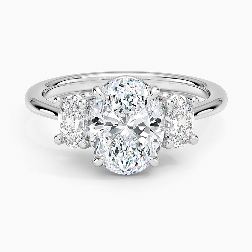 Oval-Cut Three Stone Diamond Ring (1/2 ct. tw.) - Oval Center Stone