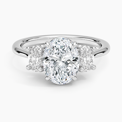 Oval-Cut Three Stone Diamond Ring (1/2 ct. tw.) - Oval Center Stone