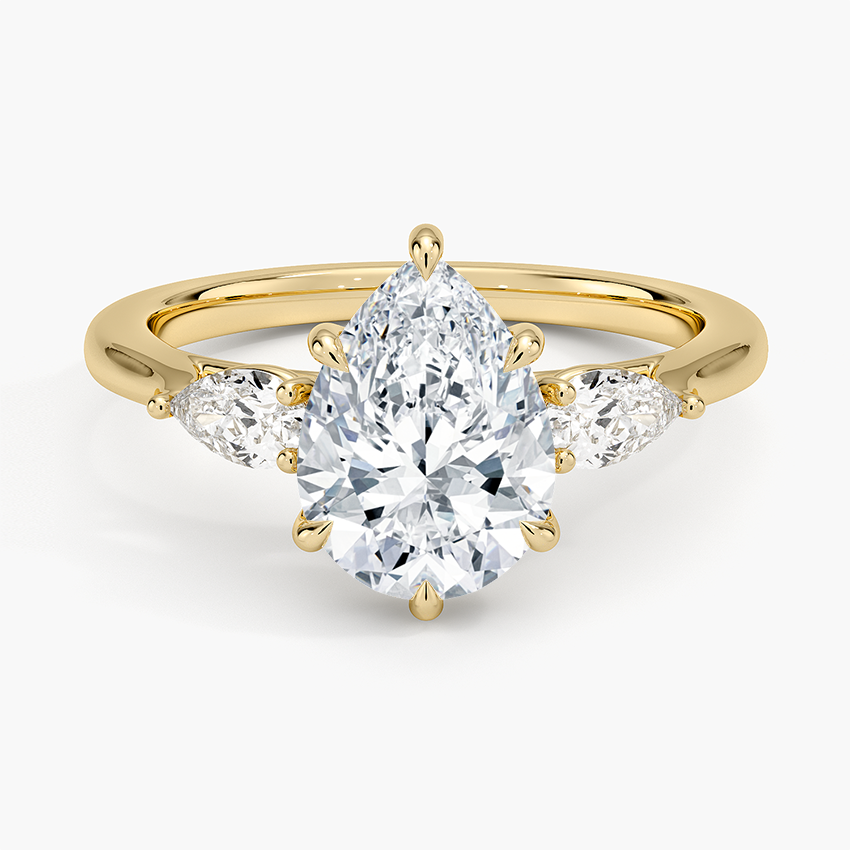 Opera Perfect Fit Diamond Ring - Pear Center Stone