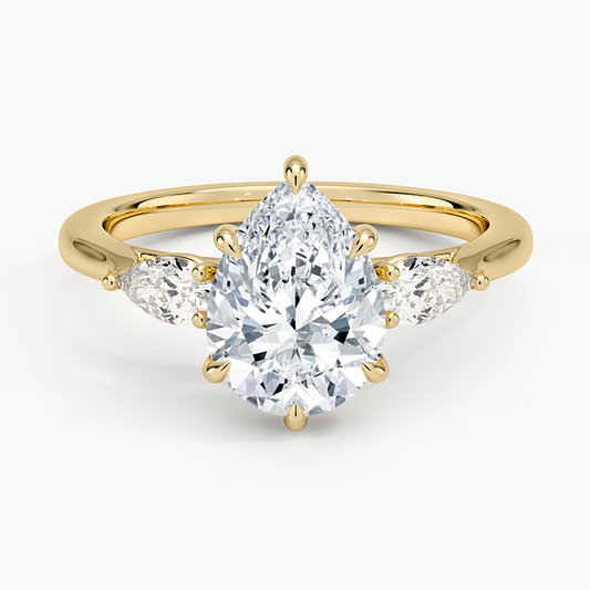 Opera Perfect Fit Diamond Ring - Pear Center Stone