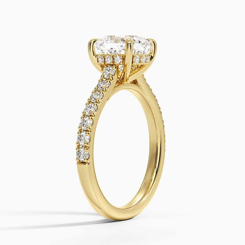 Grand Lissome Diamond Ring - Cushion Cut Center Stone