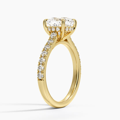 Grand Lissome Diamond Ring - Cushion Cut Center Stone