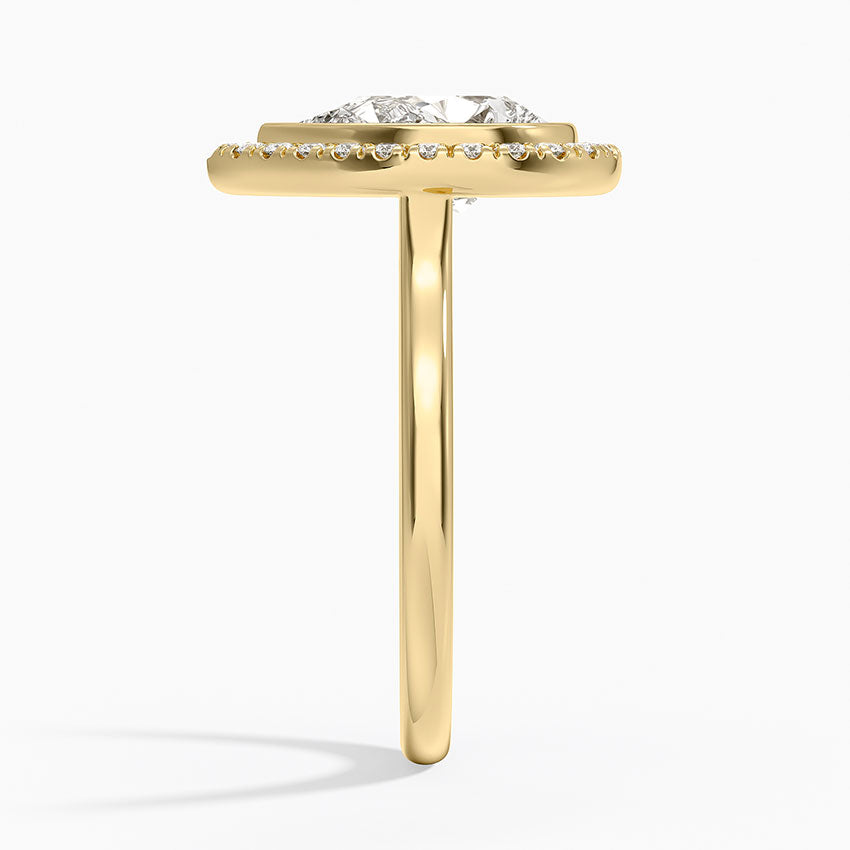 Bezel Halo Diamond Ring (1/4 ct. tw.) - Pear Center Stone