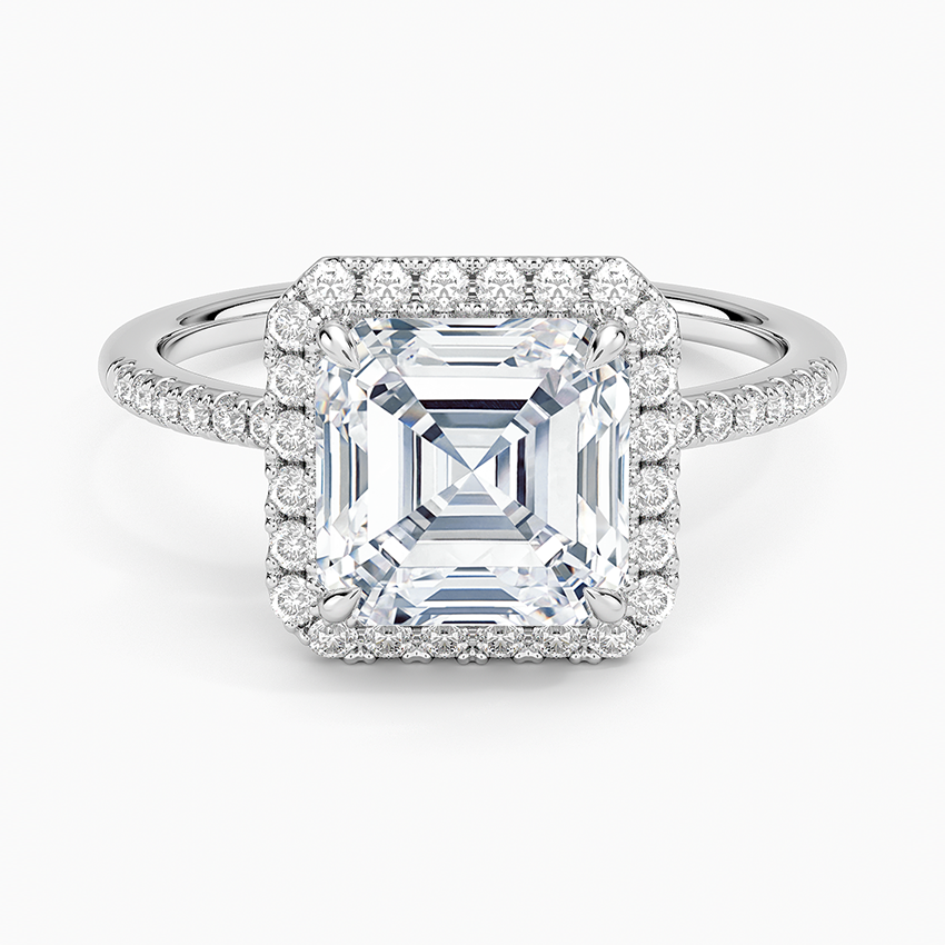 Cambria Halo Diamond Ring - Asscher Cut Center Stone