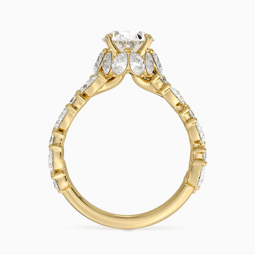 Olivetta Double Row Diamond Ring (2 1/2 ct. tw.) - Oval Center Stone