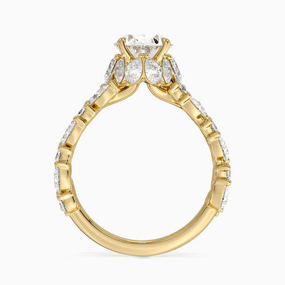 Olivetta Double Row Diamond Ring (2 1/2 ct. tw.) - Oval Center Stone