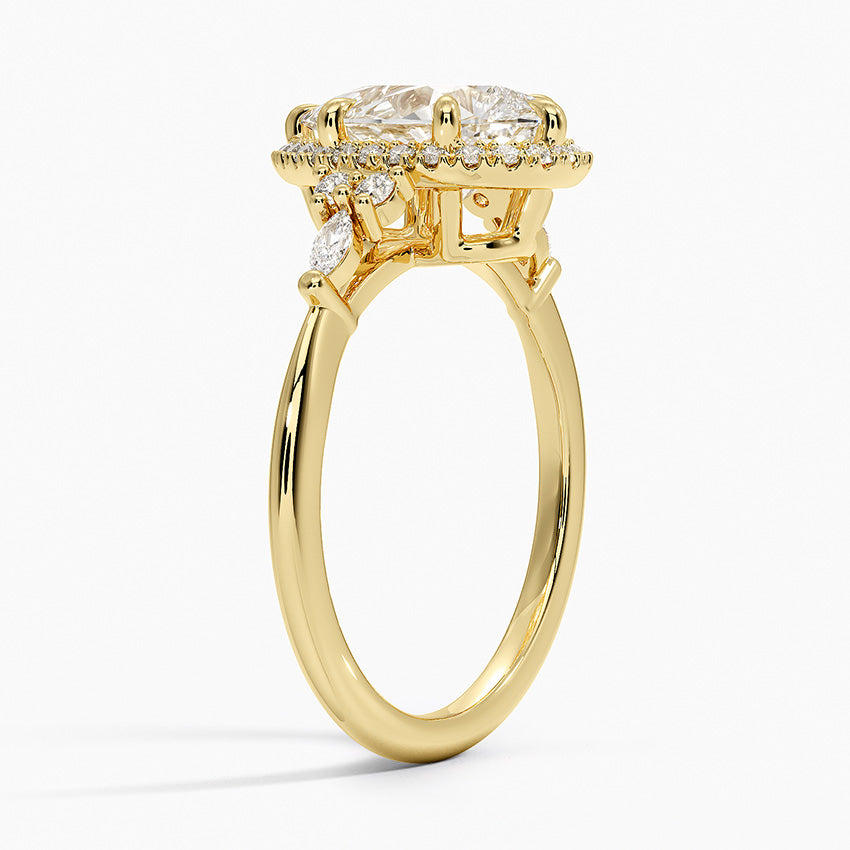 Nadia Halo Diamond Ring (1/4 ct. tw.) - Pear Cut Center Stone