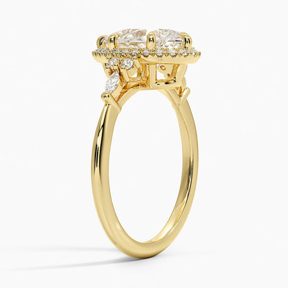 Nadia Halo Diamond Ring (1/4 ct. tw.) - Pear Cut Center Stone