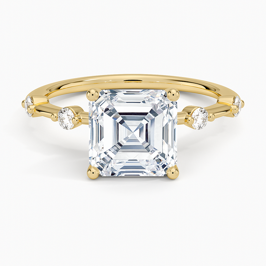 Aimee 1.4mm Diamond Ring - Asscher Cut Center Stone