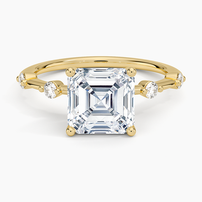 Aimee 1.4mm Diamond Ring - Asscher Cut Center Stone