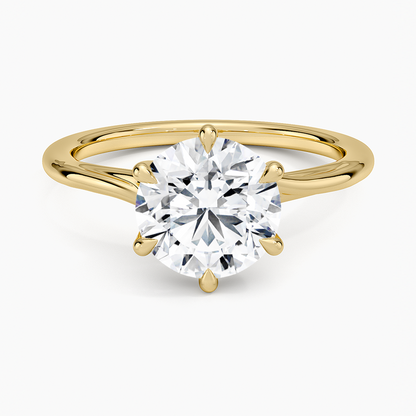 Delilah Twist Solitaire Ring - Round Cut Center Stone