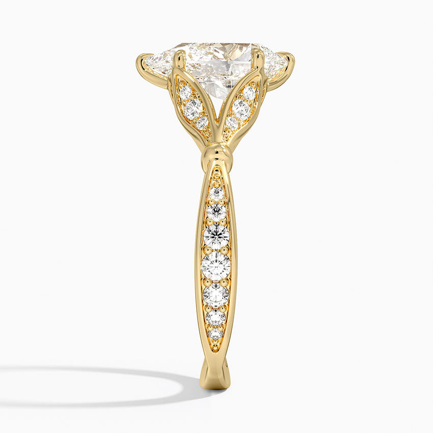 Zinnia Diamond Ring (1/3 ct. tw.) - Pear Cut Center Stone