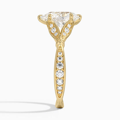 Zinnia Diamond Ring (1/3 ct. tw.) - Pear Cut Center Stone