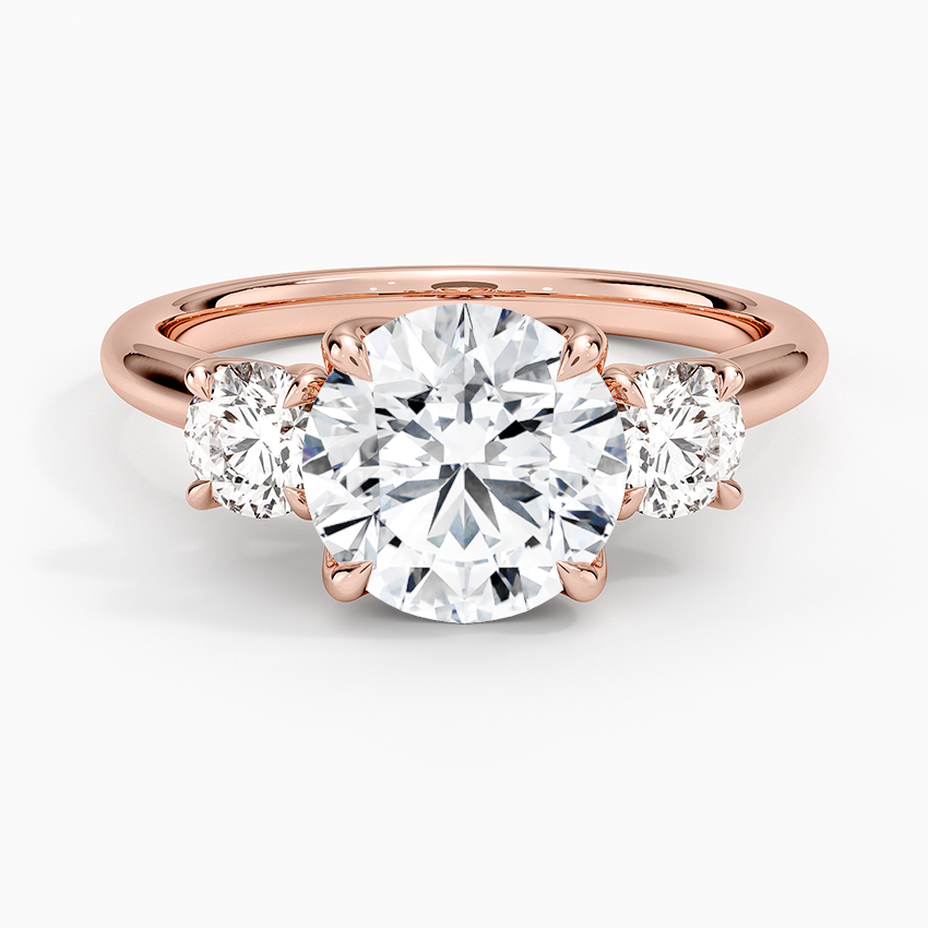 Elodie Perfect Fit Three Stone Diamond Ring (1/2 ct. tw.) - Round Center Stone